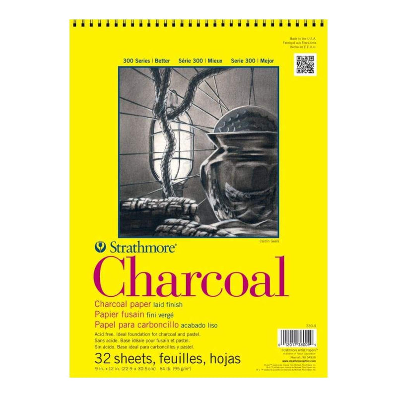 Strathmore Charcoal Spiral Paper Pad 9inch X12inch 32 Sheets