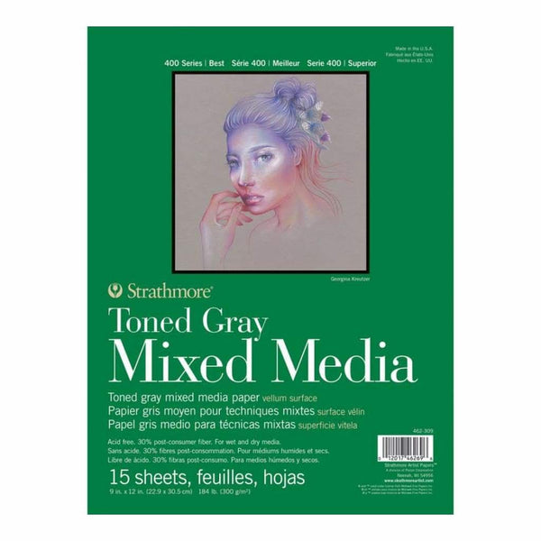 Strathmore Toned Mixed Media Paper - Toned Grey 9inch X12inch
