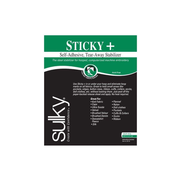 Sulky Sticky Self Adhesive Tear Away Stabilizer 22.5X36