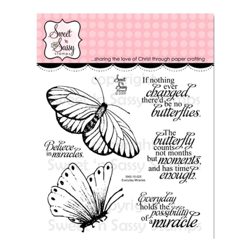 Sweet n Sassy Clear Stamps 4 inch X4 inch Everyday Miracles