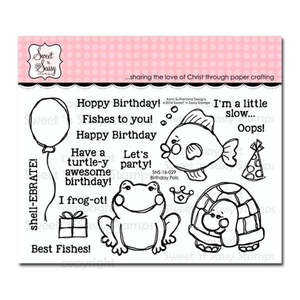 Sweet n Sassy Clear Stamps 4 inch X6 inch Birthday Pals