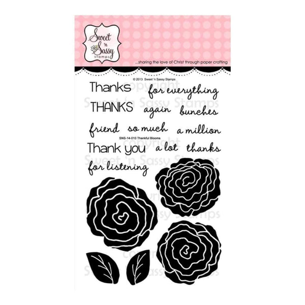 Sweet n Sassy Clear Stamps 4 inch X6 inch Thankful Blooms