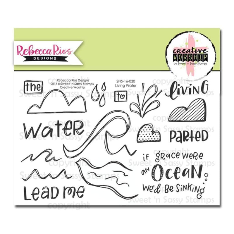 Sweet n Sassy Creative Worship Clear Stamps 4 inch X6 inch Living Water