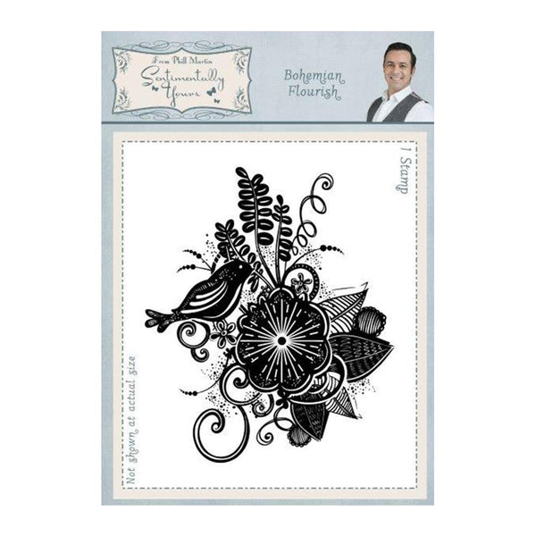 Creative Expressions - Bohemian Flourish A6 Rubber Stamp