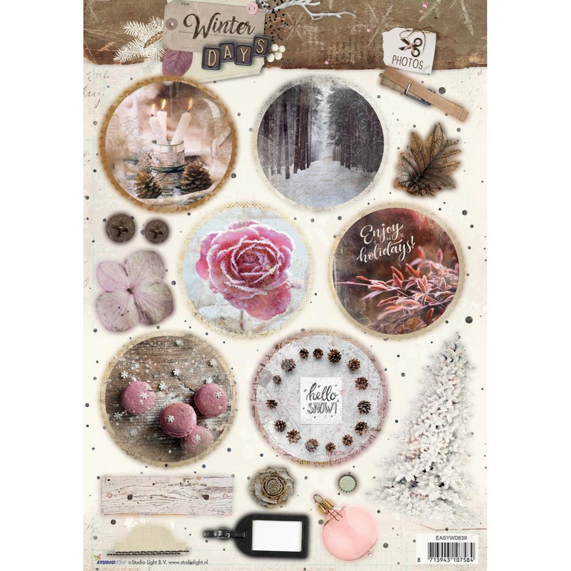 Studio Light Winter Days Easy 3D Punched Sheet A4