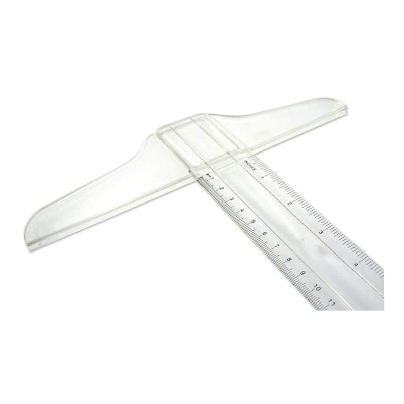 Transparent inch Metric T-Ruler Junior DIY 12 inch for