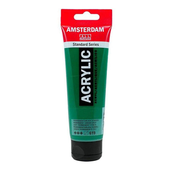 Talens - Amsterdam Standard Acrylic Paint 120ml - Permanent Green Deep 619