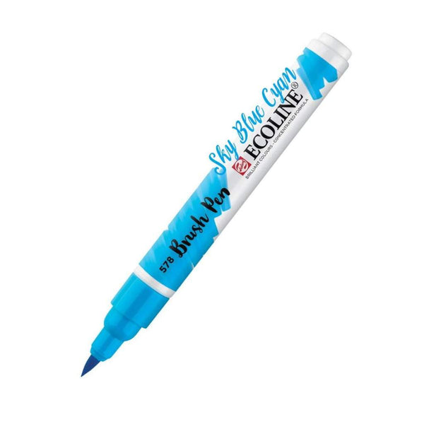 Talens Ecoline Brush Pen - 578 Sky Blue Cyan