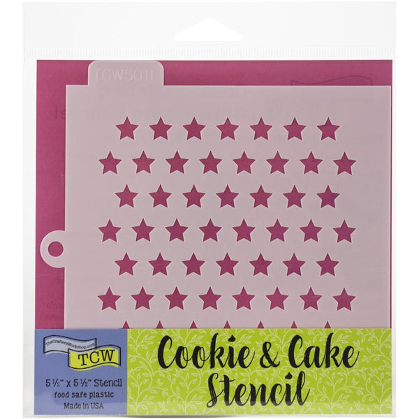 Crafters Workshop Cookie & Cake Stencils 5.5 inch X5.5 inch - Bright Stars*