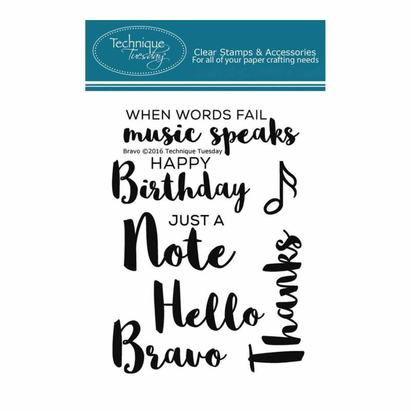 Technique Tuesday Clear Stamps 3 inch X4 inch Bravo