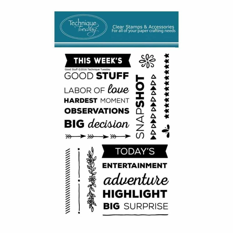 Technique Tuesday Clear Stamps 4 inch X6 inch Good Stuff