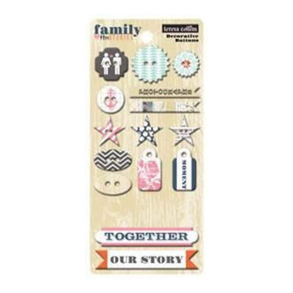 Teresa Collins - Family Stories - Chipboard Buttons
