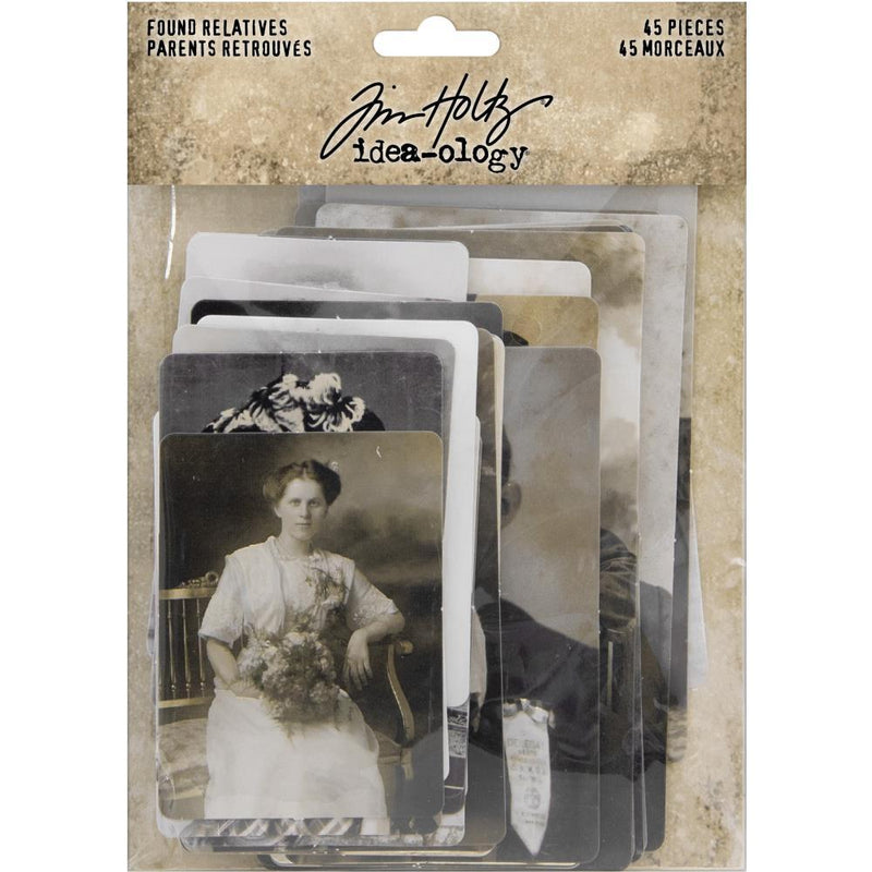 Tim Holtz - Idea-Ology Found Relative Vintage Portraits 45 pack