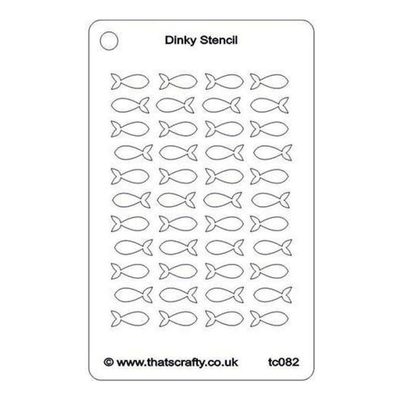 That's Crafty Dinky Stencil 3 Inch X4.75 Inch - Fishes