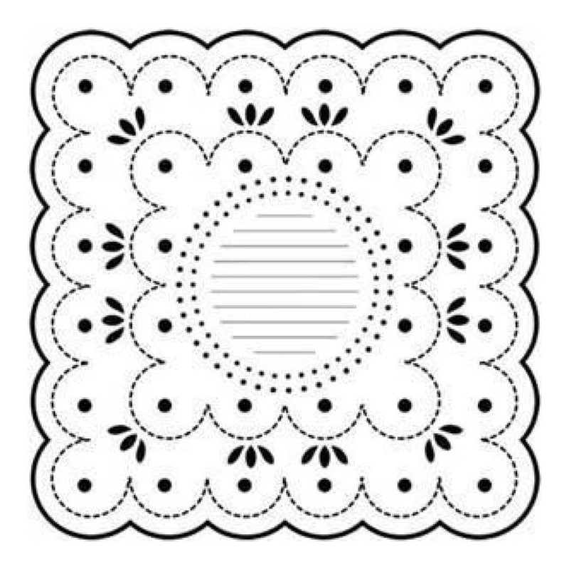 The Crafters Workshop - 12X12 Template - Dotted Scallop