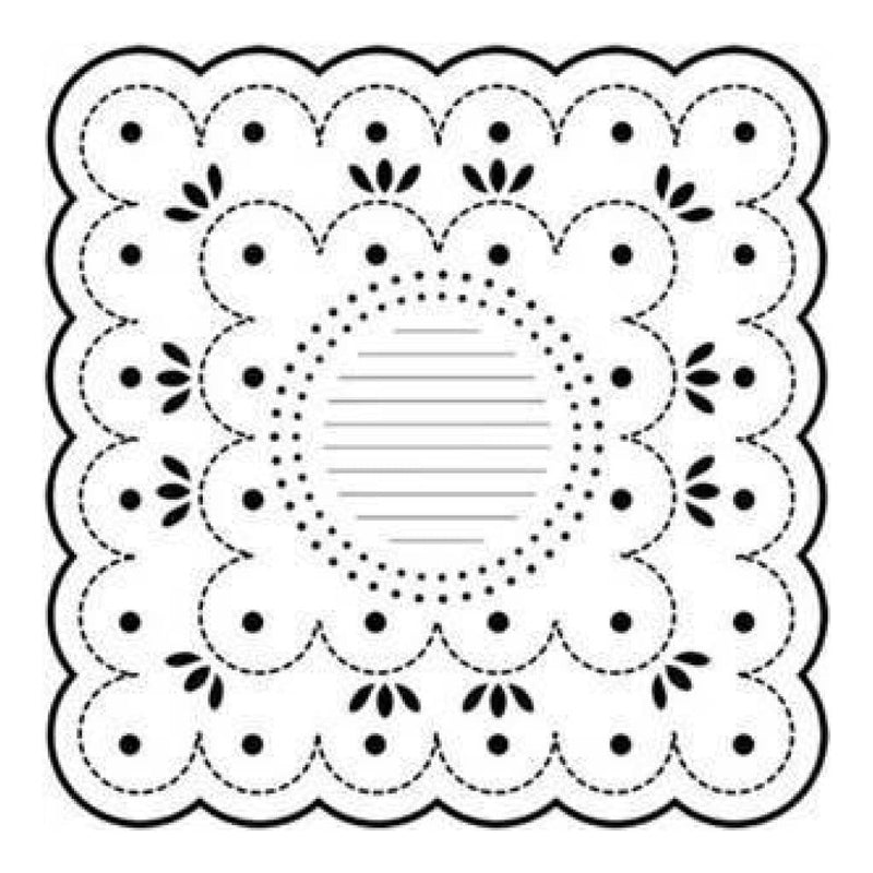 The Crafters Workshop 6X6 Template - Dotted Scallop
