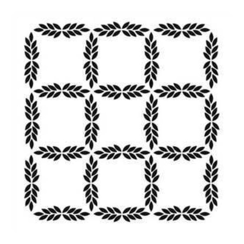 The Crafters Workshop - 6X6 Template - Leaf Grid