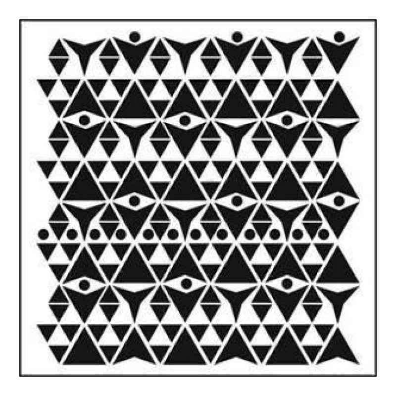 The Crafters Workshop 6X6 Template - Triangle Plaid