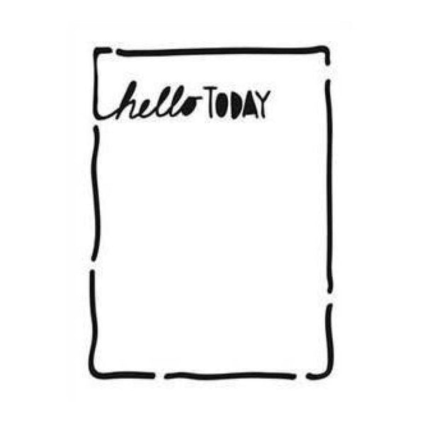 The Crafters Workshop - Life Bits 3X4 Stencils - Hello Today
