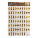 The Paper Loft - Diamond W/Gold Alphabet Cardstock Stickers