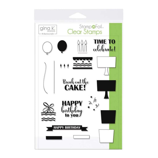 Thermoweb Gina K Designs Clear Stamps - Time To Celebrate