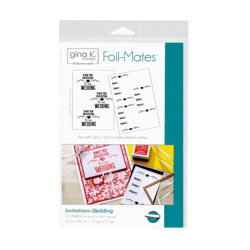 Thermoweb Gina K Designs Foil-Mates Invitations 5.5X8.5 inch 12 pack - Wedding