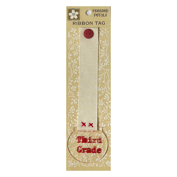 Pressed Petals Ribbon Tag - Third Grade*