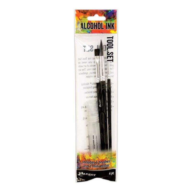 Tim Holtz Alcohol Ink Tool Set Includes 3 Brushes & Mini Mister