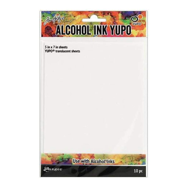 Tim Holtz Alcohol Ink Transulcent Yupo Paper 10 Sheets 5 Inch X7 Inch