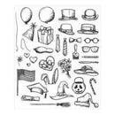 Tim Holtz Cling Rubber Stamp Set 7 Inch X8.5 Inch  Crazy Things