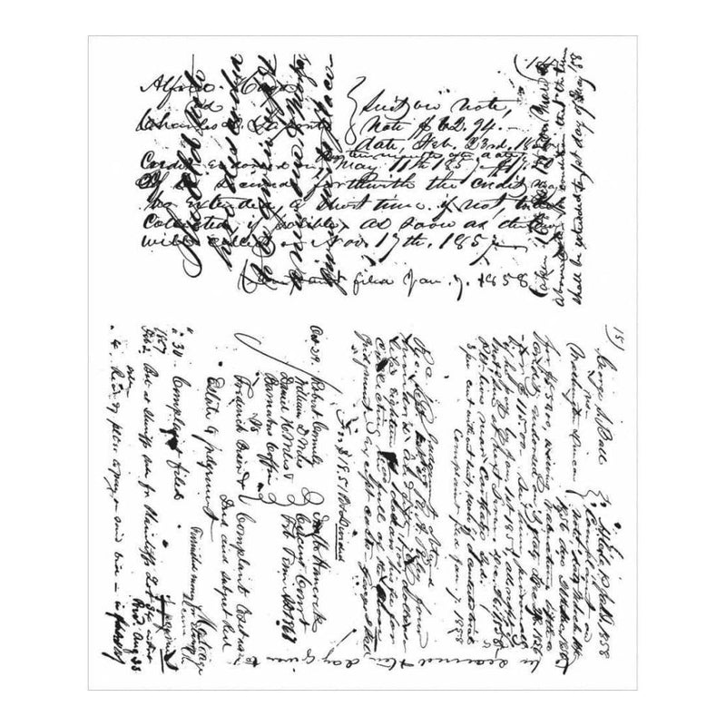 Tim Holtz Cling Rubber Stamp Set 7 Inch X8.5 Inch  Ledger Script
