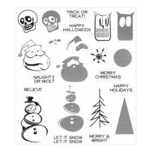 Tim Holtz Cling Rubber Stamp Set 7 Inch X8.5 Inch  Mini Halftones