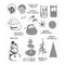 Tim Holtz Cling Rubber Stamp Set 7 Inch X8.5 Inch  Mini Halftones