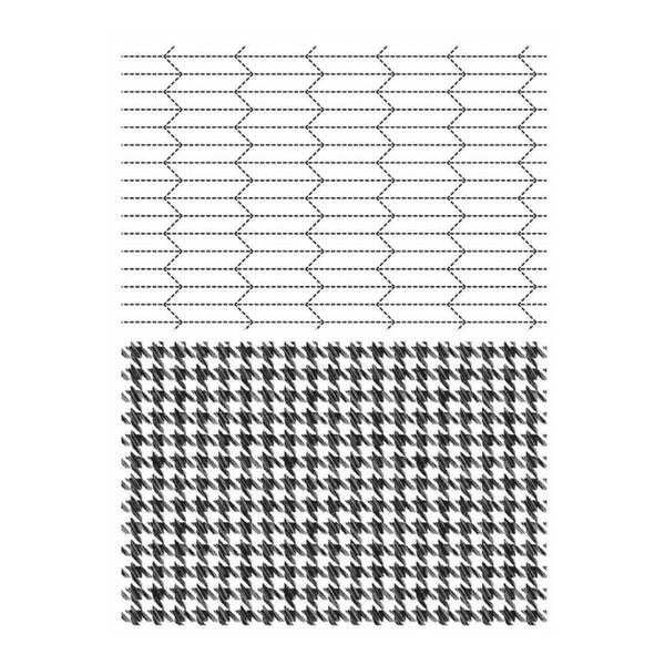 Tim Holtz Cling Stamps 6Inch  X 4Inch - Tailor & Houndstooth