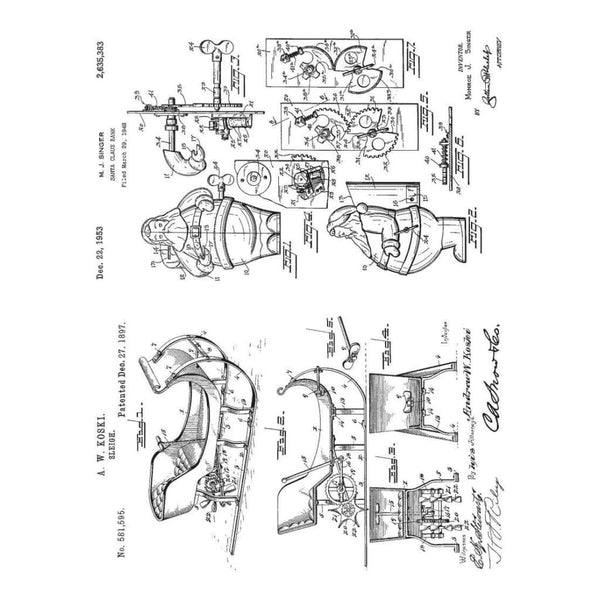 Tim Holtz Cling Stamps 7inch X8.5inch - Inventor