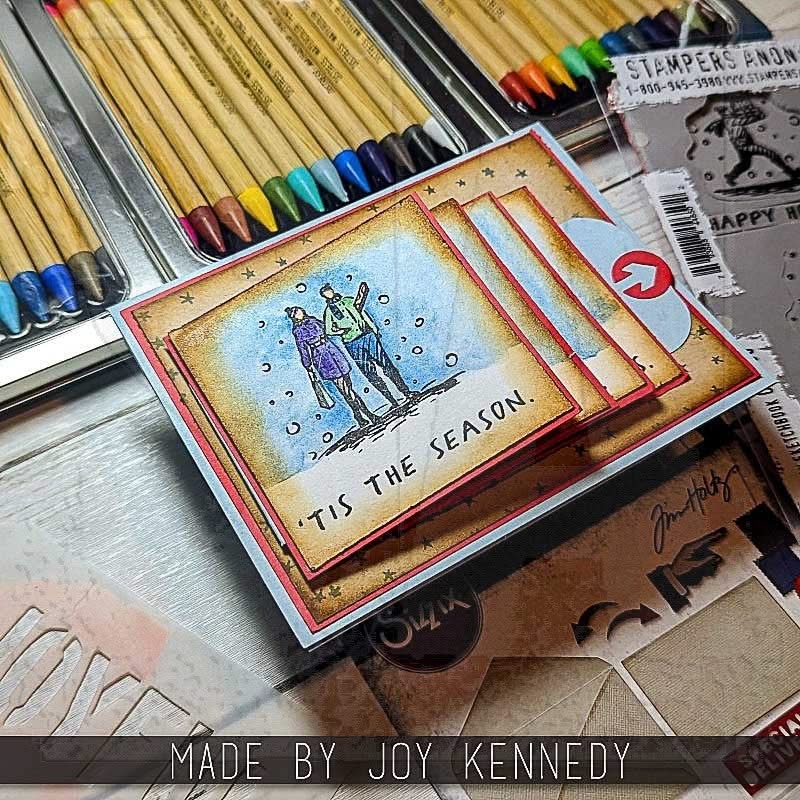 Tim Holtz Cling Stamps 7"x 8.5"- Holiday Sketchbook*