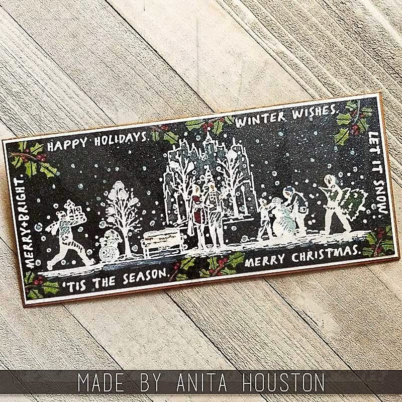 Tim Holtz Cling Stamps 7"x 8.5"- Holiday Sketchbook*