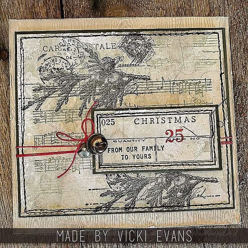 Tim Holtz Cling Stamps 7"x 8.5" - Festive Collage