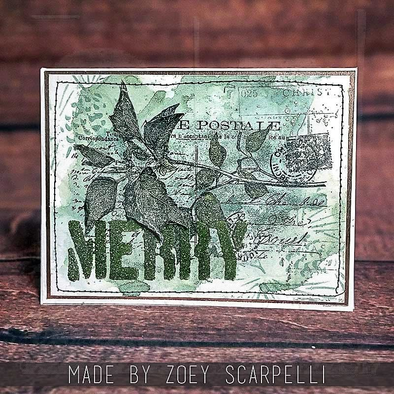 Tim Holtz Cling Stamps 7"x 8.5" - Festive Collage