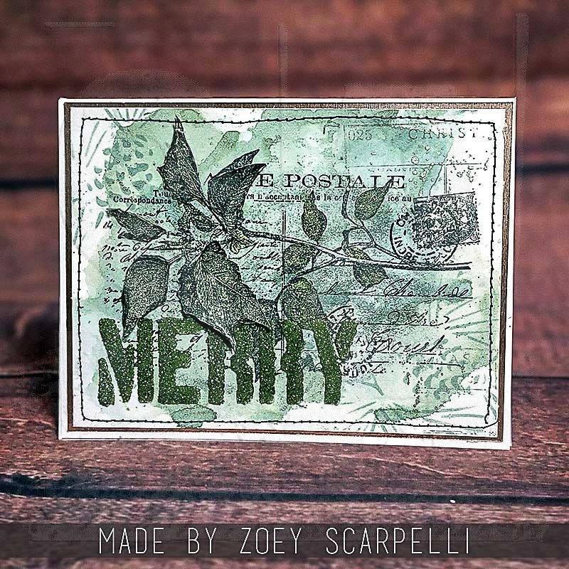 Tim Holtz Cling Stamps 7"x 8.5" - Festive Collage