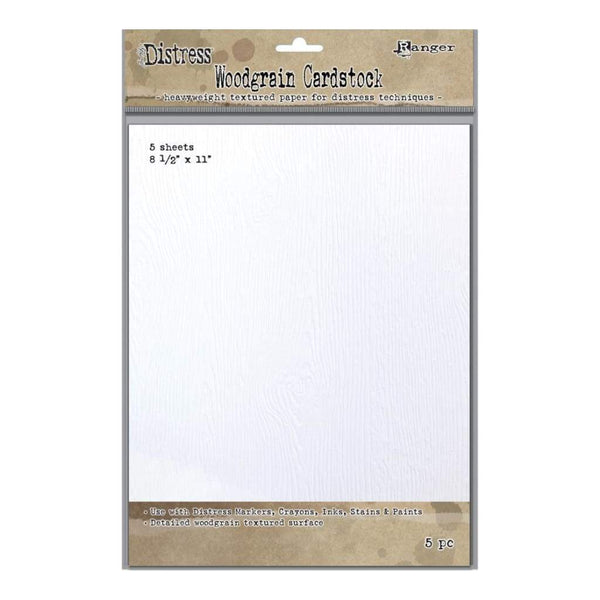 Tim Holtz Distress Woodgrain Paper 5 Sheets 8.5X11
