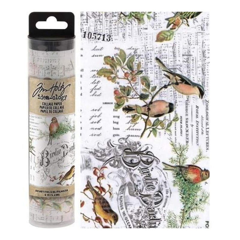 Tim Holtz - Idea-Ology Collage Paper 6yds Aviary