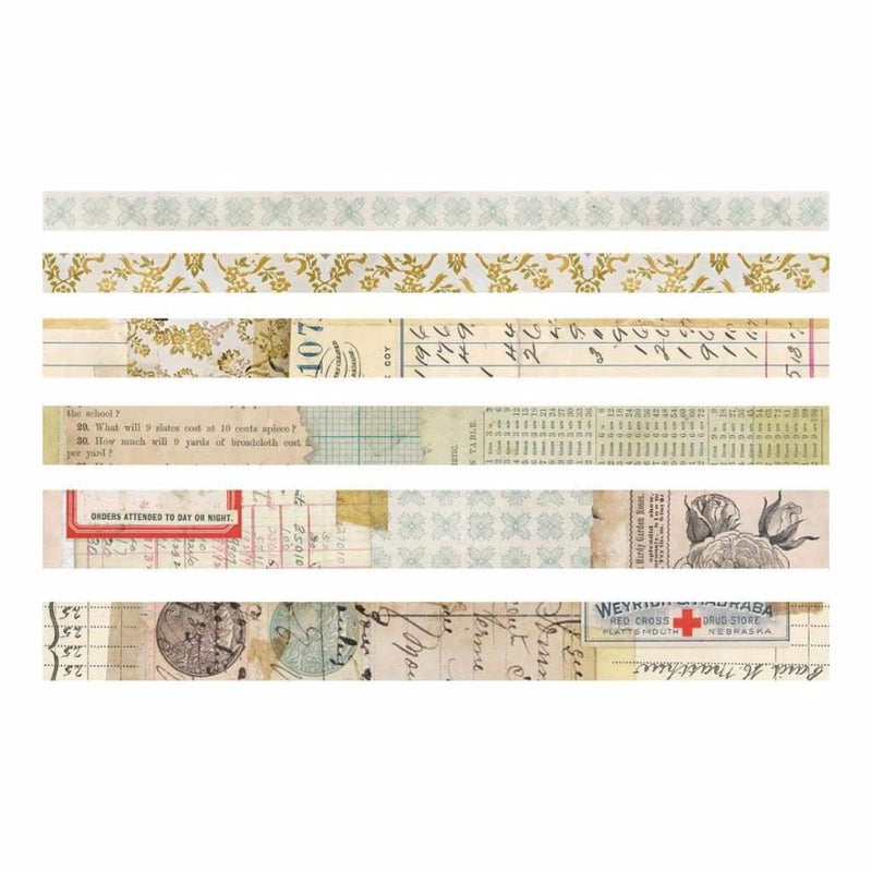 Tim Holtz - Idea-Ology Design Tape 6 pack Salvaged