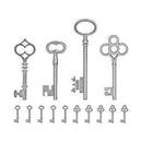 Tim Holtz - Idea-Ology Metal Adornments Silver Keys