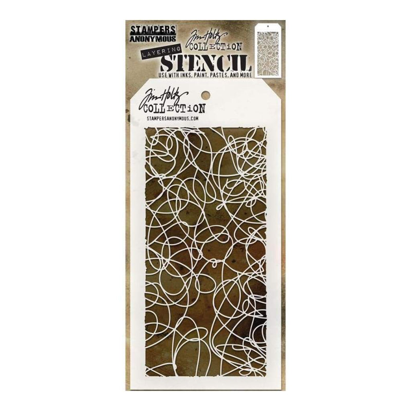 Tim Holtz Layered Stencil 4.125 inch X8.5 inch - Doodle