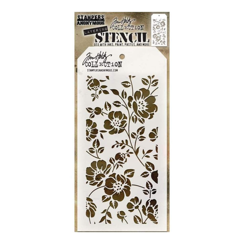 Tim Holtz Layered Stencil 4.125 inch X8.5 inch - Floral