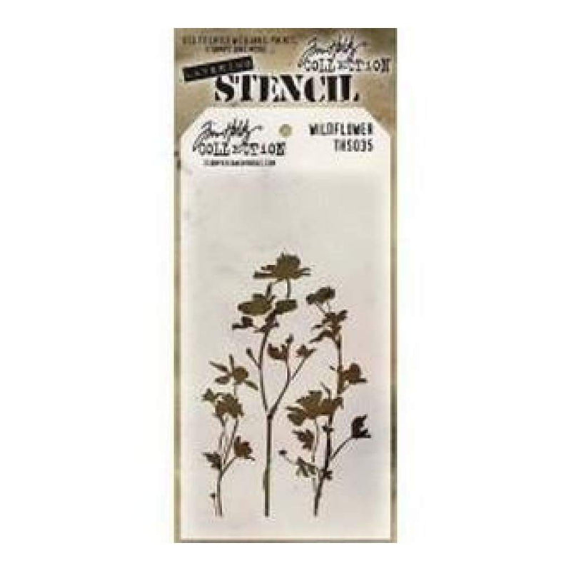 Tim Holtz Layered Stencil 4.125In. X8.5In.  Wildflower