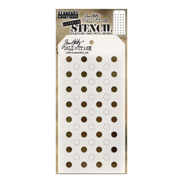 Tim Holtz Layered Stencil 4.125inch X8.5inch Shifter Dots