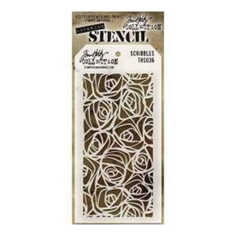 Tim Holtz Layered Stencil 4.125Inchx8.5Inch Scribbles