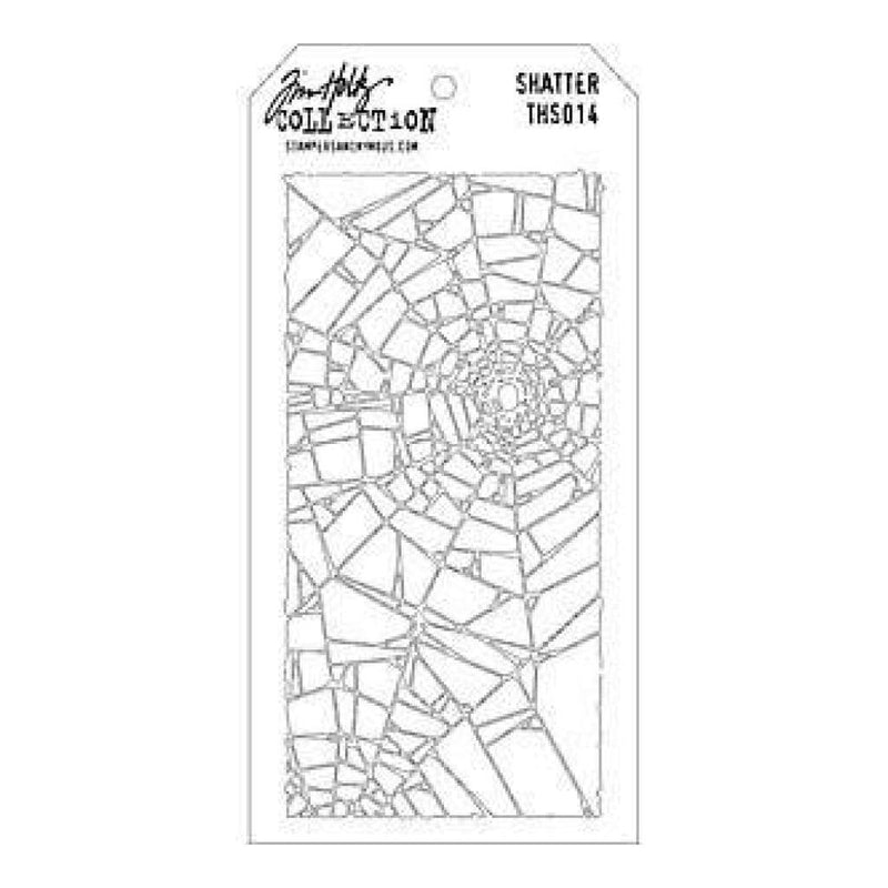 Tim Holtz Layered Stencil 4.125X8.5 Inch  Shatter